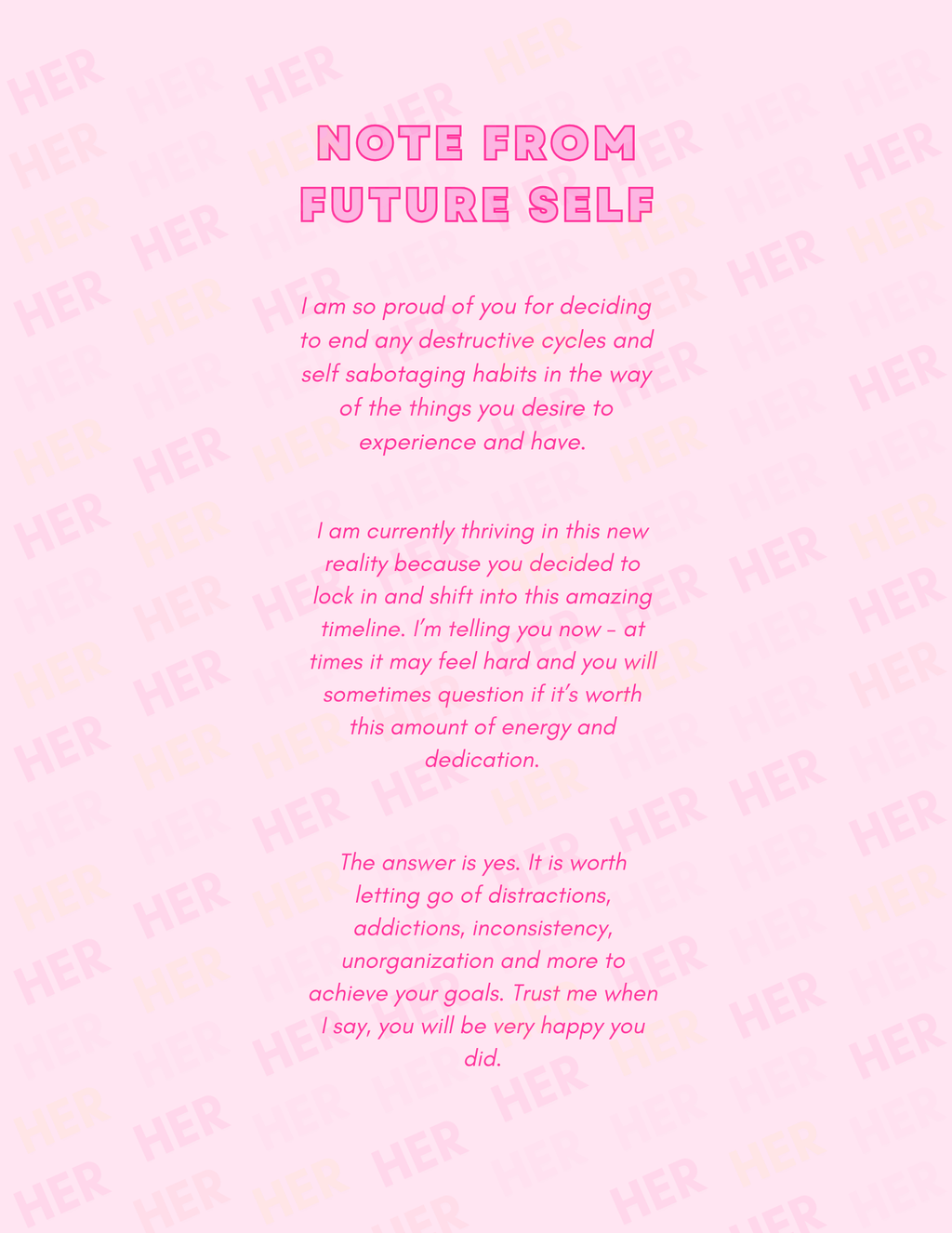 75 HER TIMELINE SHIFTING CHALLENGE - THE JOURNAL